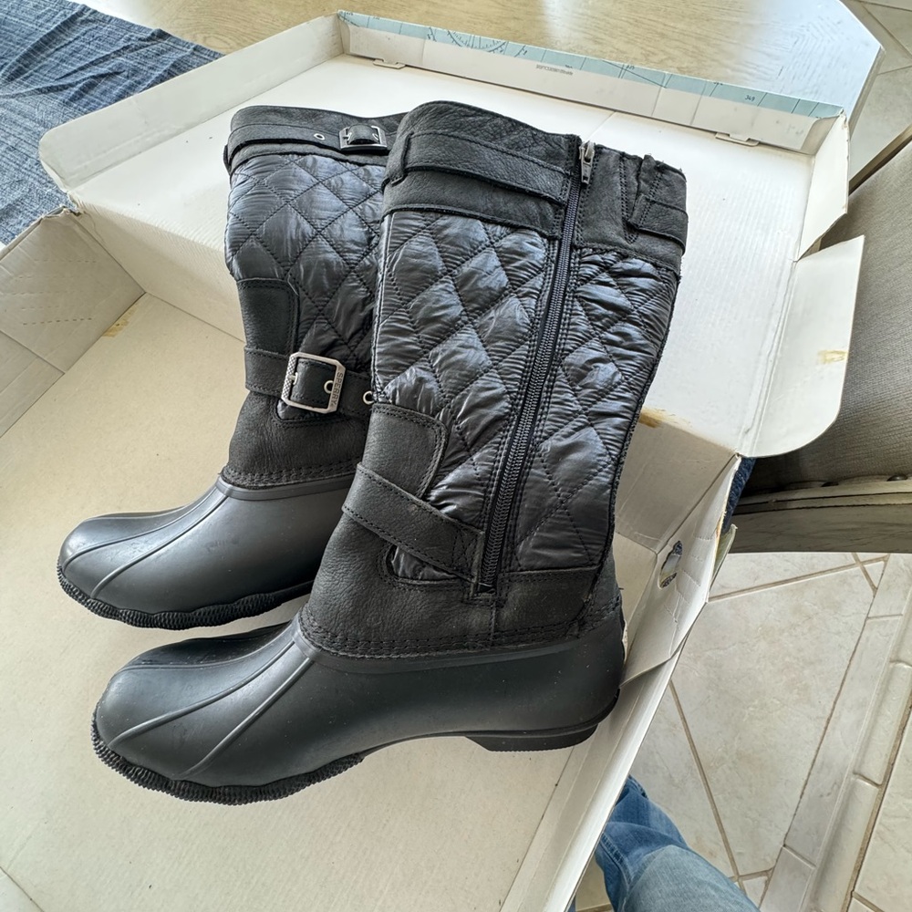 Sperry Women's Boots-Black-Size 10